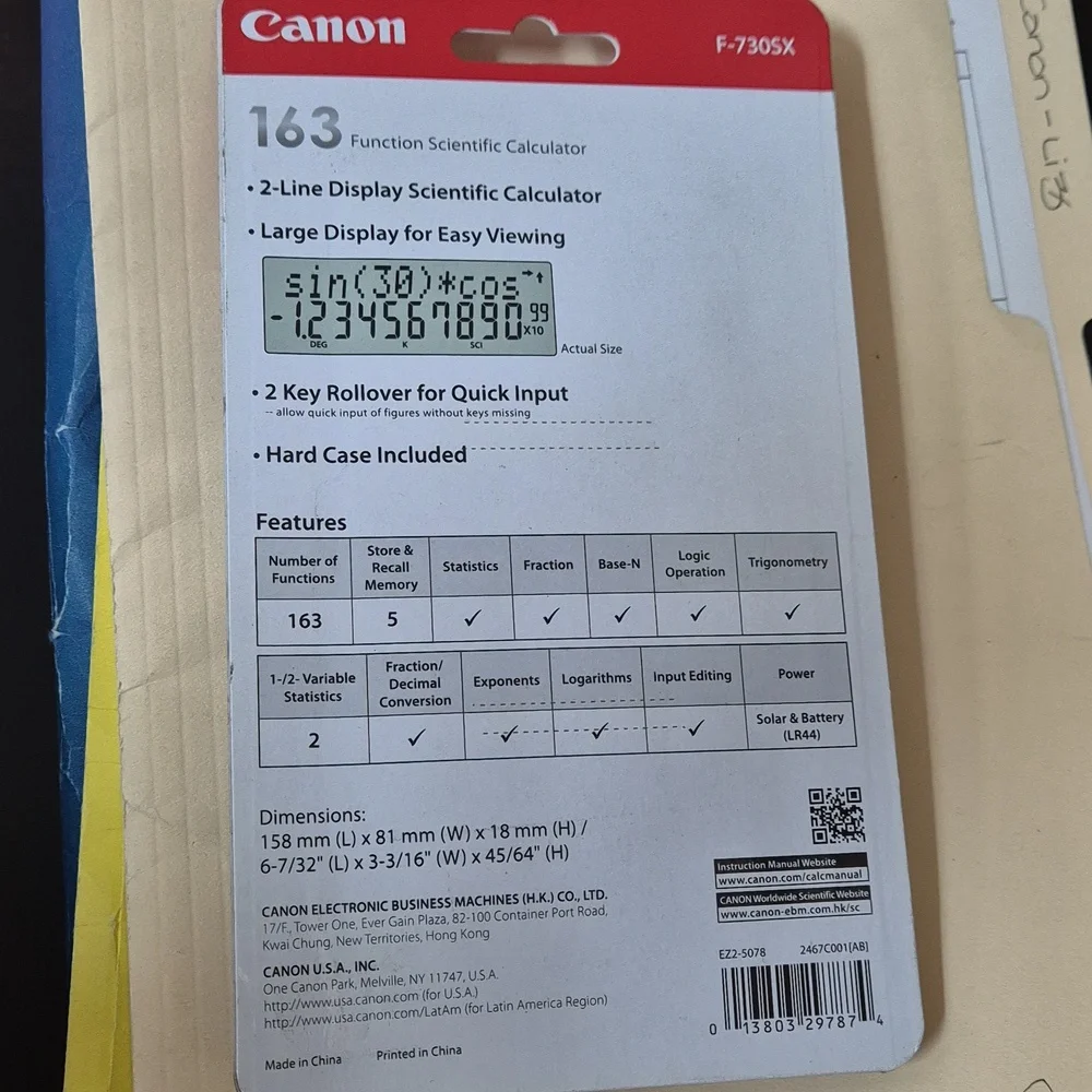 Scientific calculator Canon